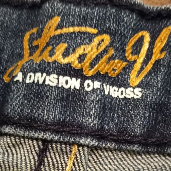 Girls Jeans Studio V Jeans Vigoss size 14 denim boho peace - Picture 5 of 6